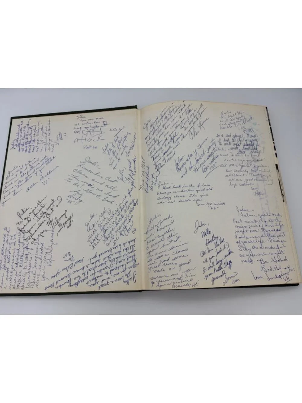 1966 Eaton Rapids High School Eatonian Yearbook Michigan Signed Hardcover Annual